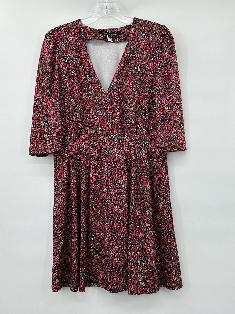Anthropologie Hutch Floral V-Neck Women's Dress in Pink floral size M